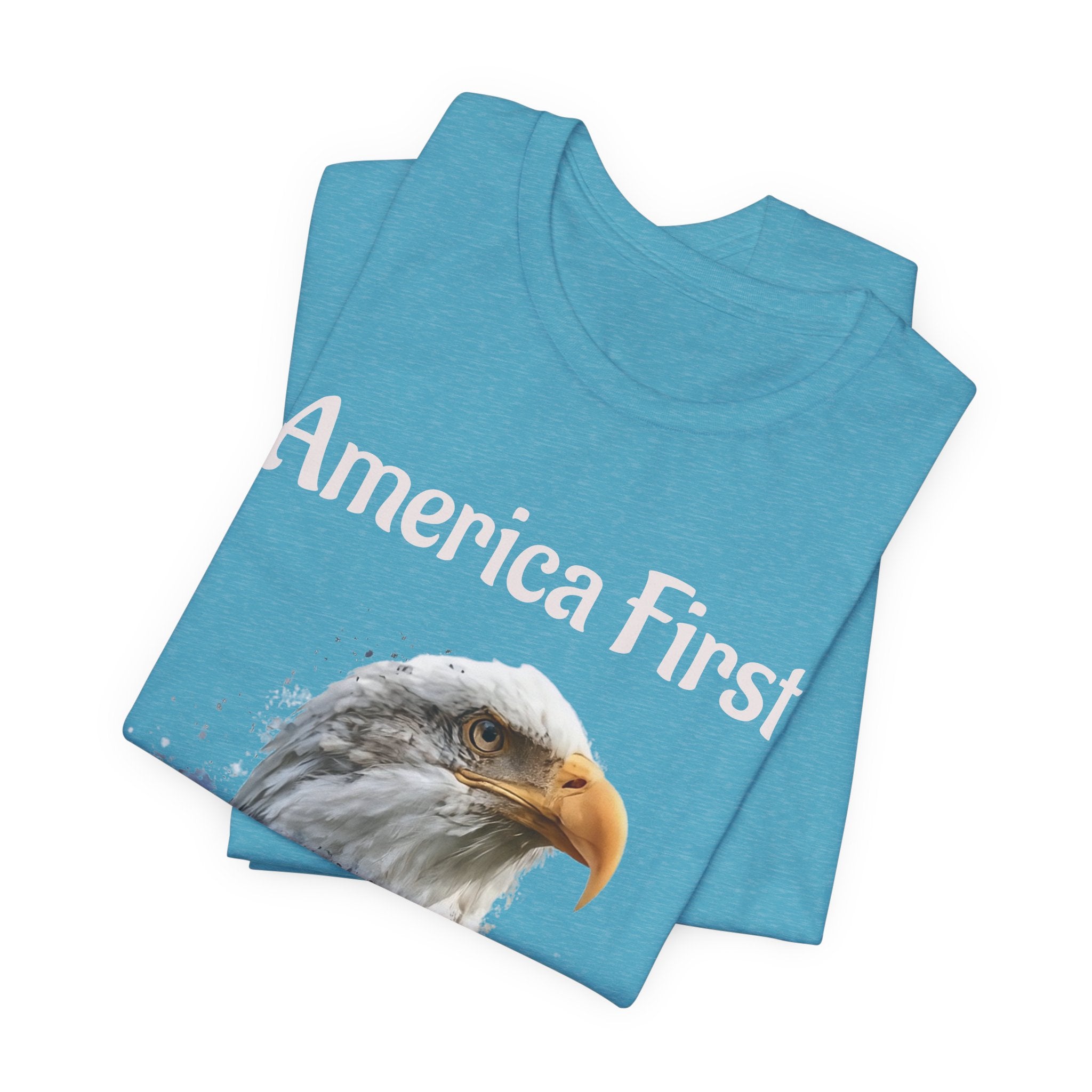 America First Eagle T-Shirt – Patriotic Bald Eagle Tee