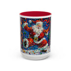Colorful Mugs (11oz, 15oz) Santa Claus Coffee Cup, Santa Claus Coffee Mug - 250 USA Celebration