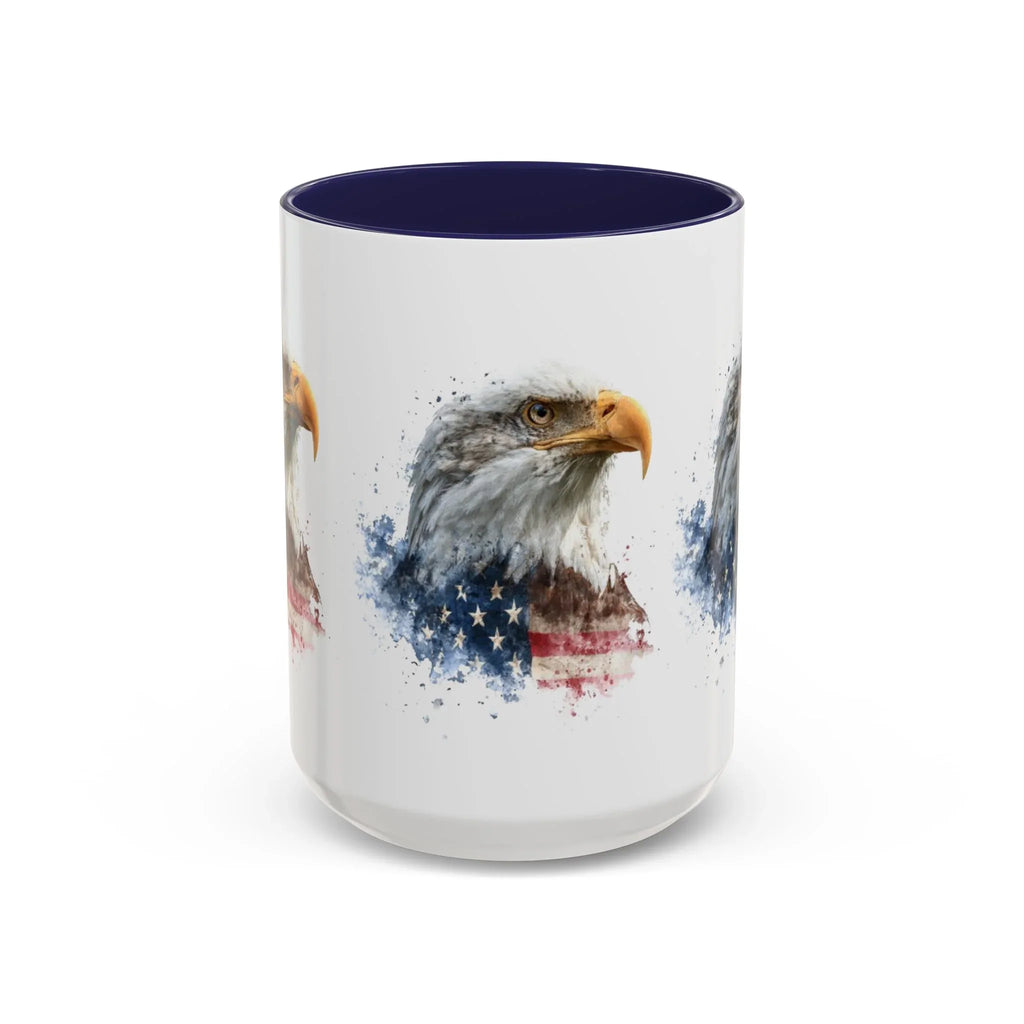 American Flag Bald Eagle Mug | Accent Coffee Mug - 250 USA Celebration