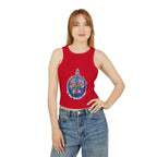 Watercolor Peace Sign Racer Tank Top | Tie Dye Boho Hippie - 250 USA Celebration