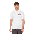 The "Legacy Portrait" Sport Polo – America 250 Signature Series - Men's Sport Polo — America 250 Commemorative Flag Wave Polo