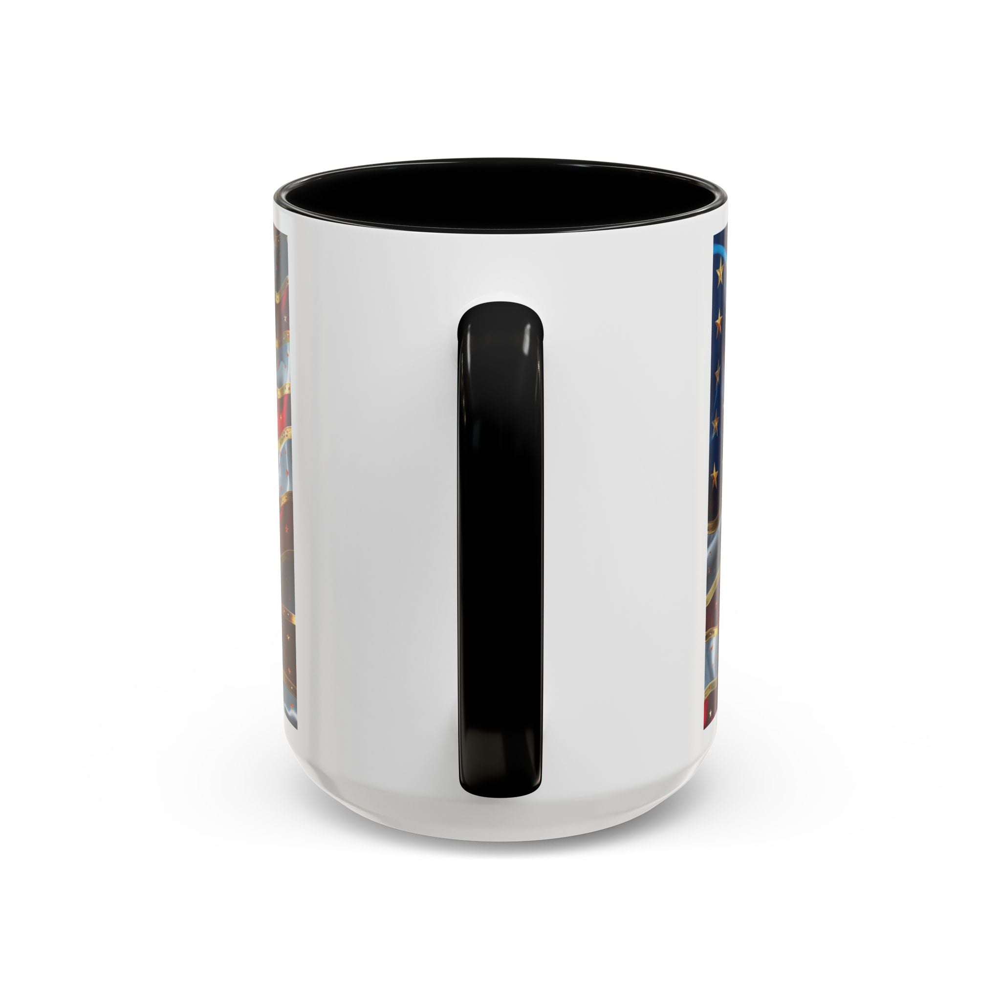 Patriotic American Flag Accent Coffee Mug (11/15oz)