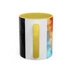 Colorful Mugs (11oz, 15oz) Intense abstract oil splat- coffee cup - 250 USA Celebration
