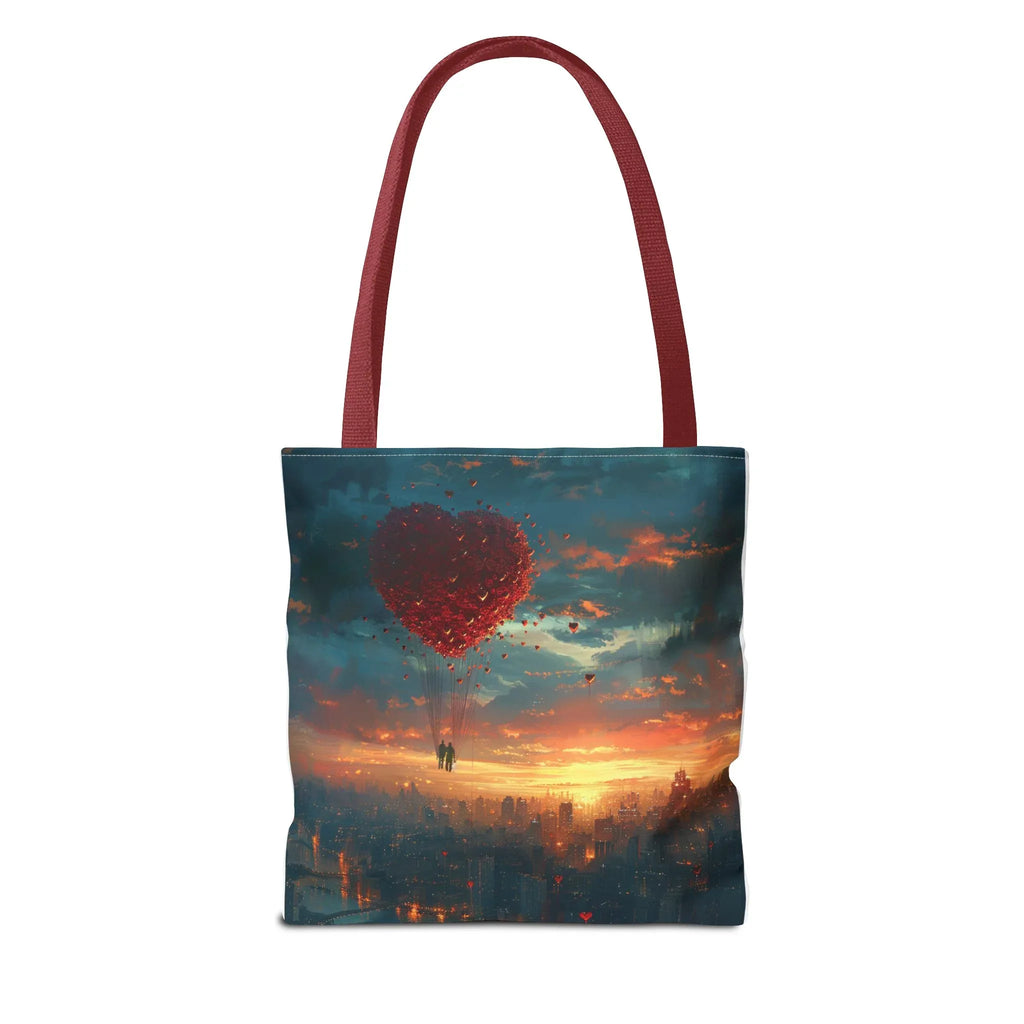 Romantic Heart Tote Bag, Date Nights, Valentine's Day, Travel, Valentine's Day Women's Merchandise, Cute Love Apparel, Valentine's Gifts, - 250 USA Celebration