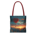 Romantic Heart Tote Bag, Date Nights, Valentine's Day, Travel, Valentine's Day Women's Merchandise, Cute Love Apparel, Valentine's Gifts, - 250 USA Celebration