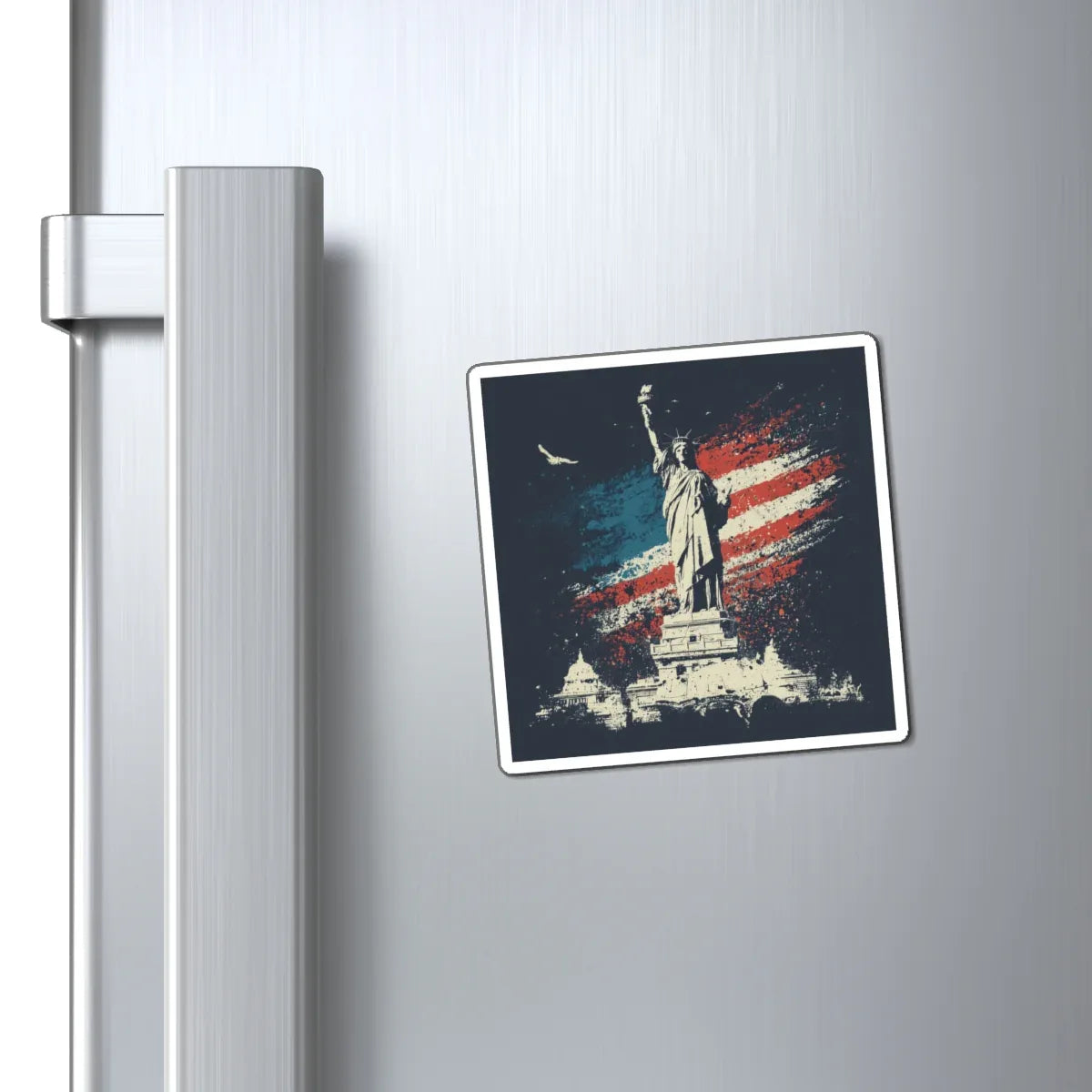 Statue of Liberty American Flag Magnet | Patriotic NYC Souvenir - 250 USA Celebration