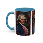 Historical Portrait Accent Mug — Patriotic Vintage-Style Coffee Cup