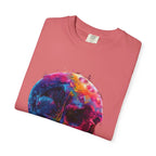 Colorful Drip Skull T-shirt | Watercolor Skull Shirt, Artistic Gothic Tee - 250 USA Celebration