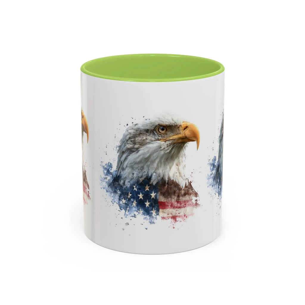 American Flag Bald Eagle Mug | Accent Coffee Mug - 250 USA Celebration