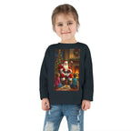 Christmas Santa Toddler Long Sleeve Tee, Holiday Shirt for Kids, Festive Outfit, Winter Apparel, Cute Christmas Gift, Family Photoshoot - 250 USA Celebration