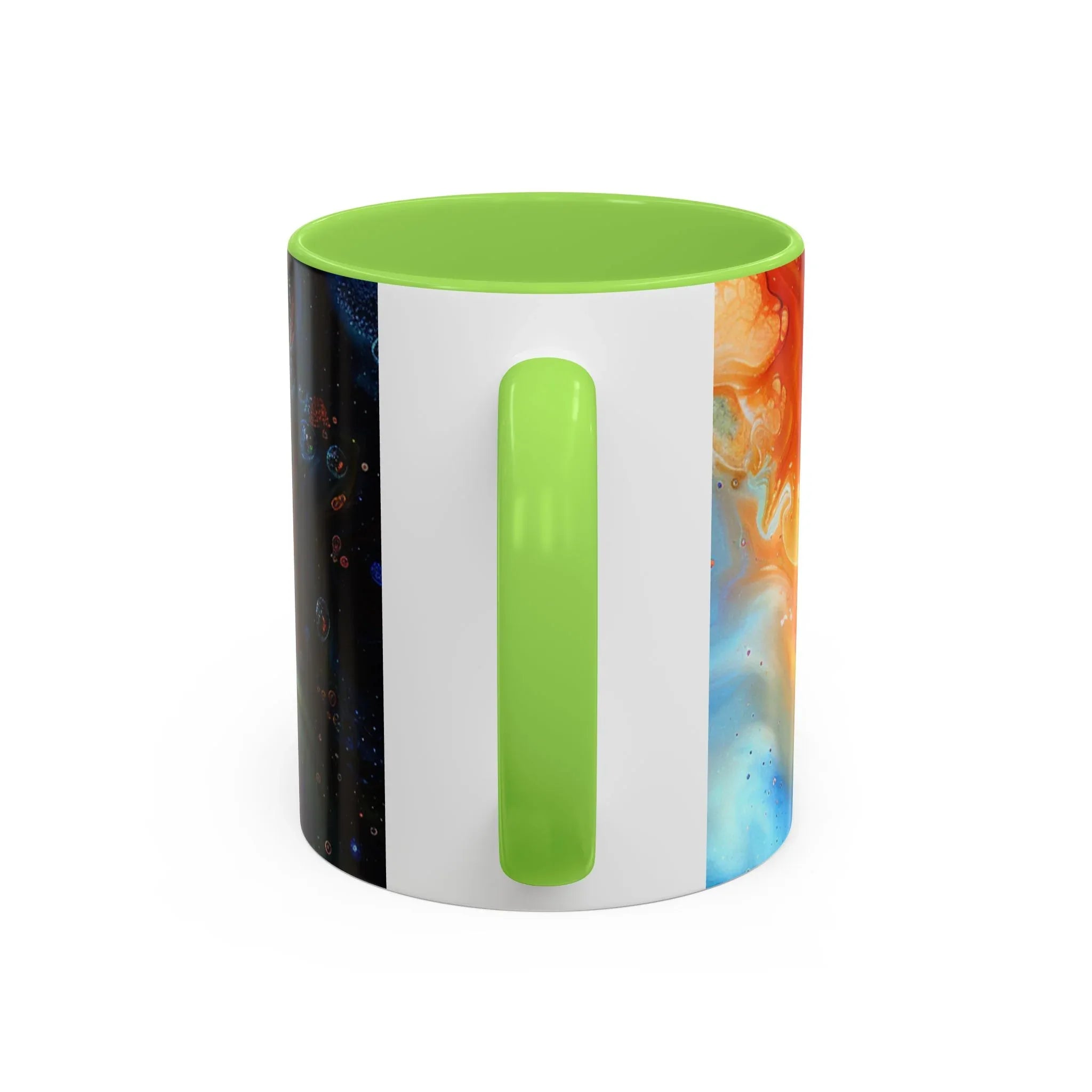 Colorful Mugs (11oz, 15oz) Intense abstract oil splat- coffee cup - 250 USA Celebration