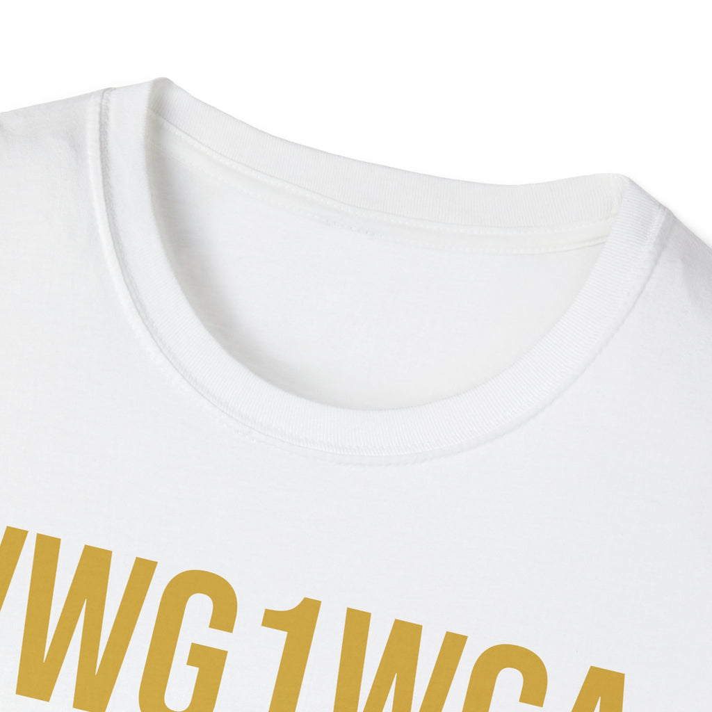 Where We Go One We Go All – Anniversary Gold Signature T-Shirt - Unisex Softstyle T-Shirt