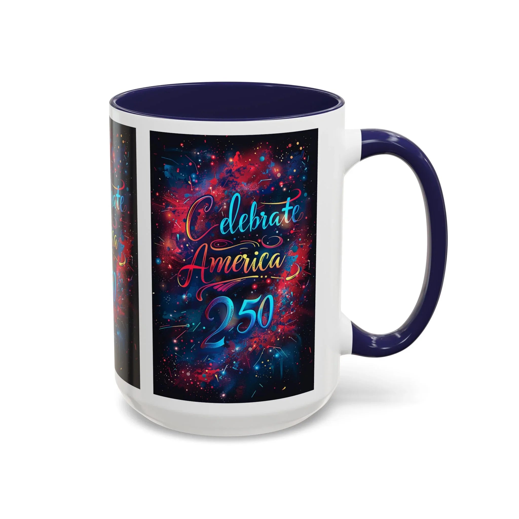 Celebrate America 250 Mug | Accent Coffee Mug 11oz 15oz - 250 USA Celebration