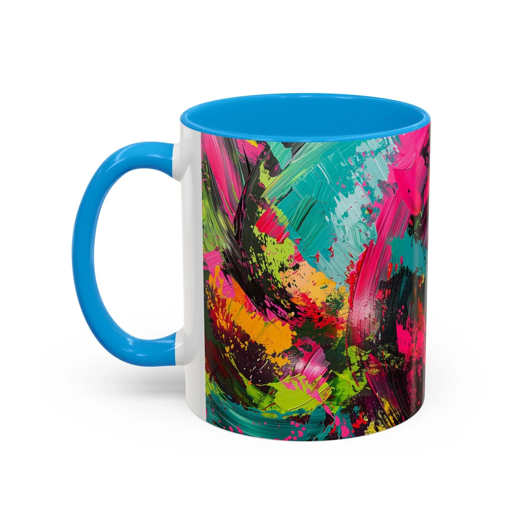 Abstract Colorful Brushstroke Mug | 11oz 15oz Ceramic - 250 USA Celebration