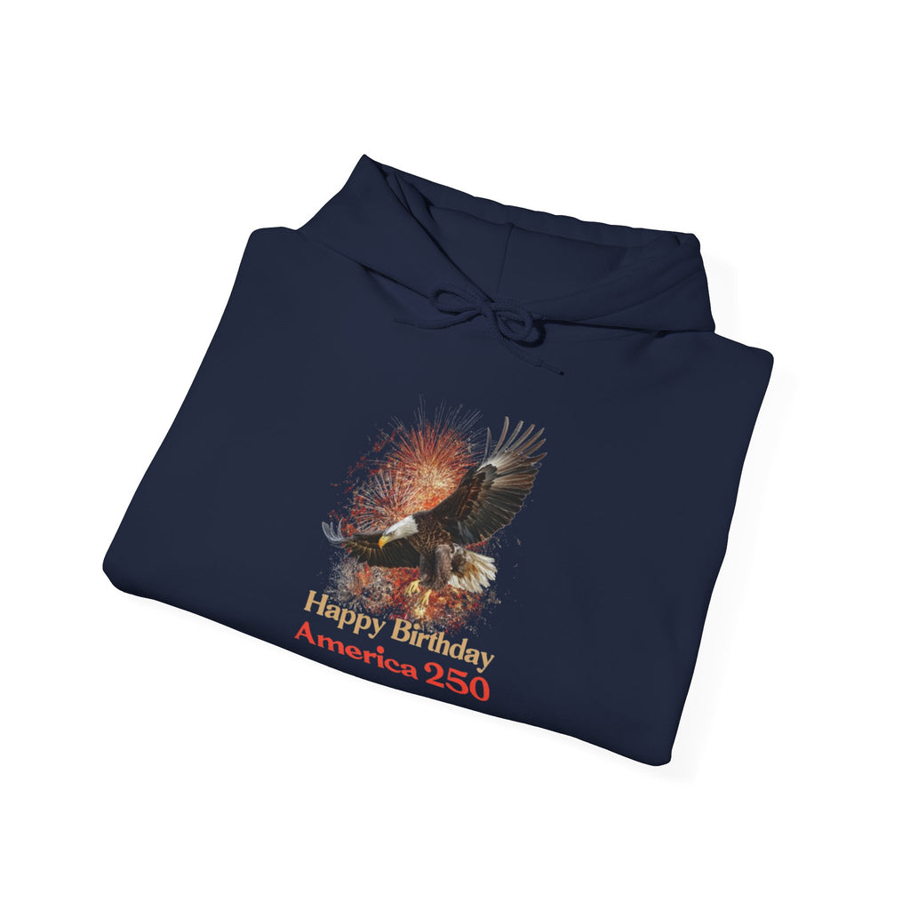 Liberty Eagle America 250 Hoodie | American Flag Watercolor