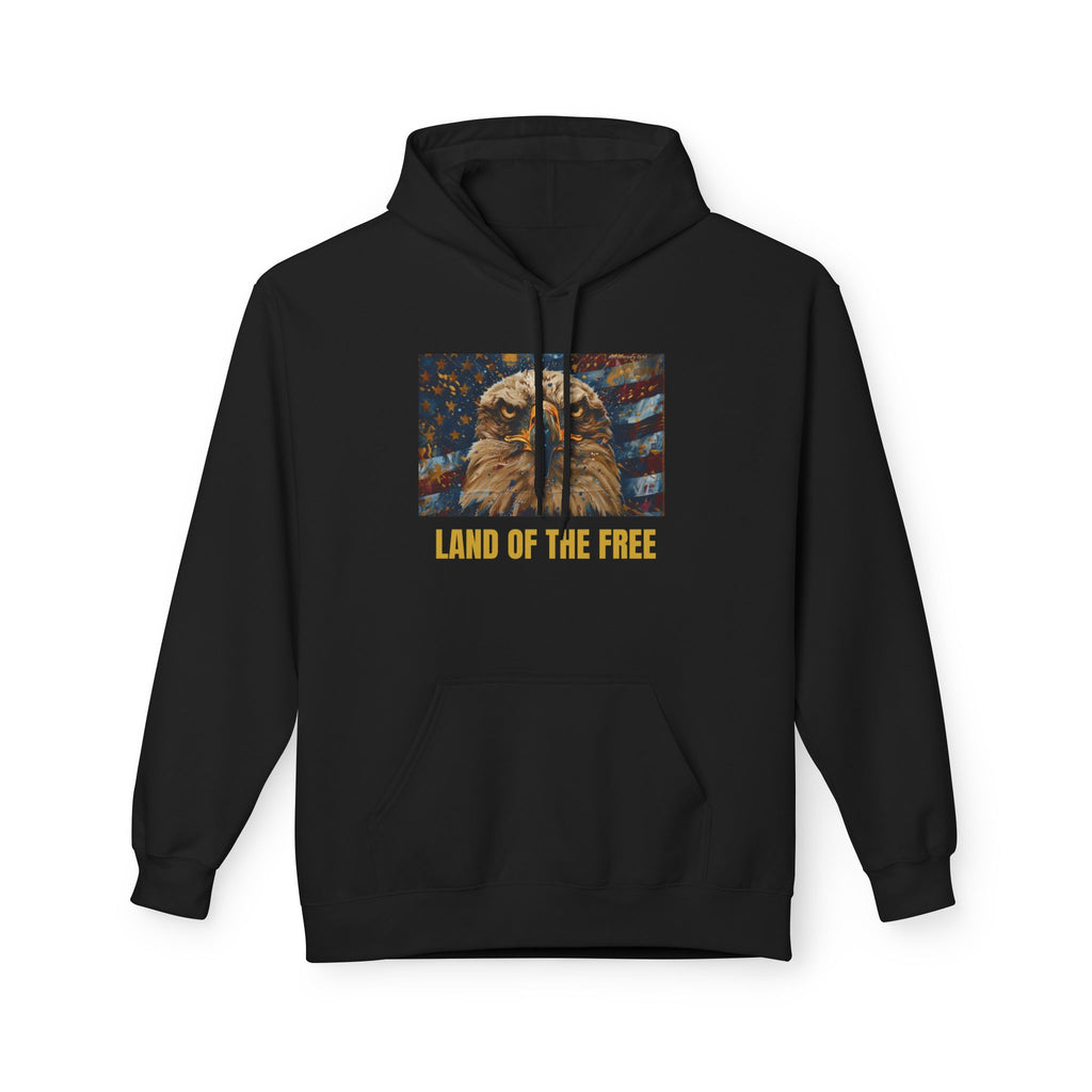 Patriotic Eagle Hoodie — American Flag Bald Eagle with "1776 - 2026" Back Print