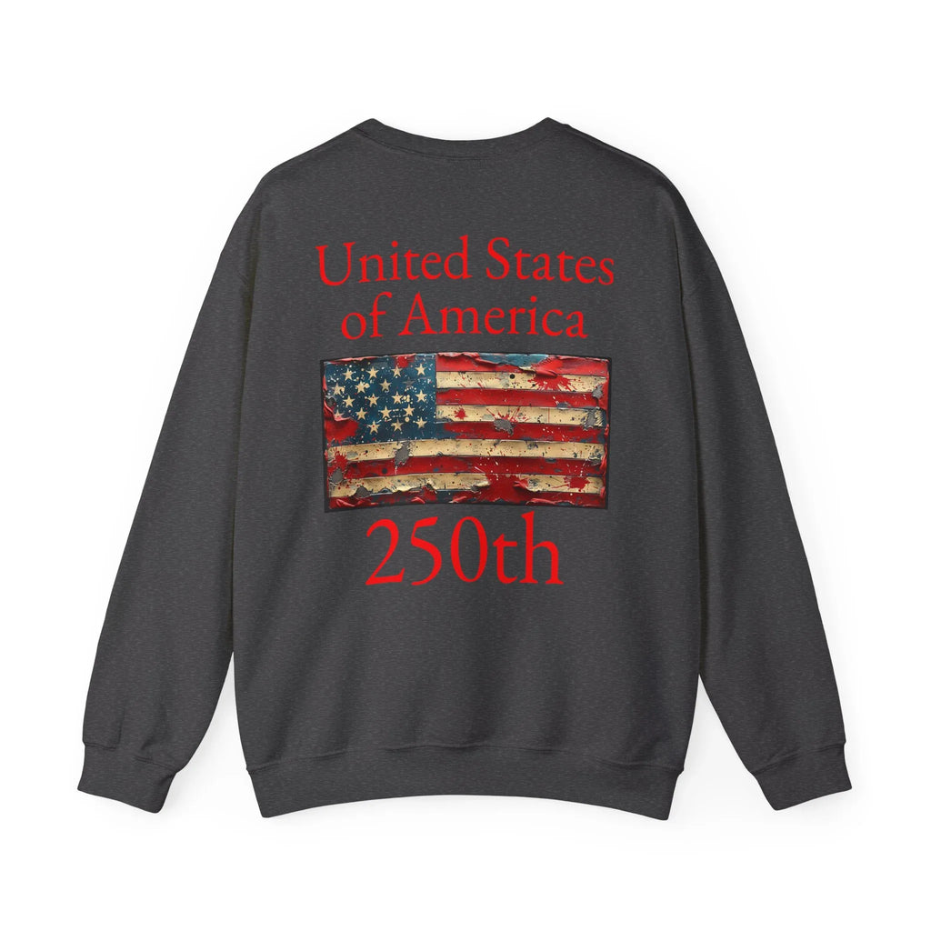 USA 250 American Flag Sweatshirt | 250th United States Celebration - 250 USA Celebration