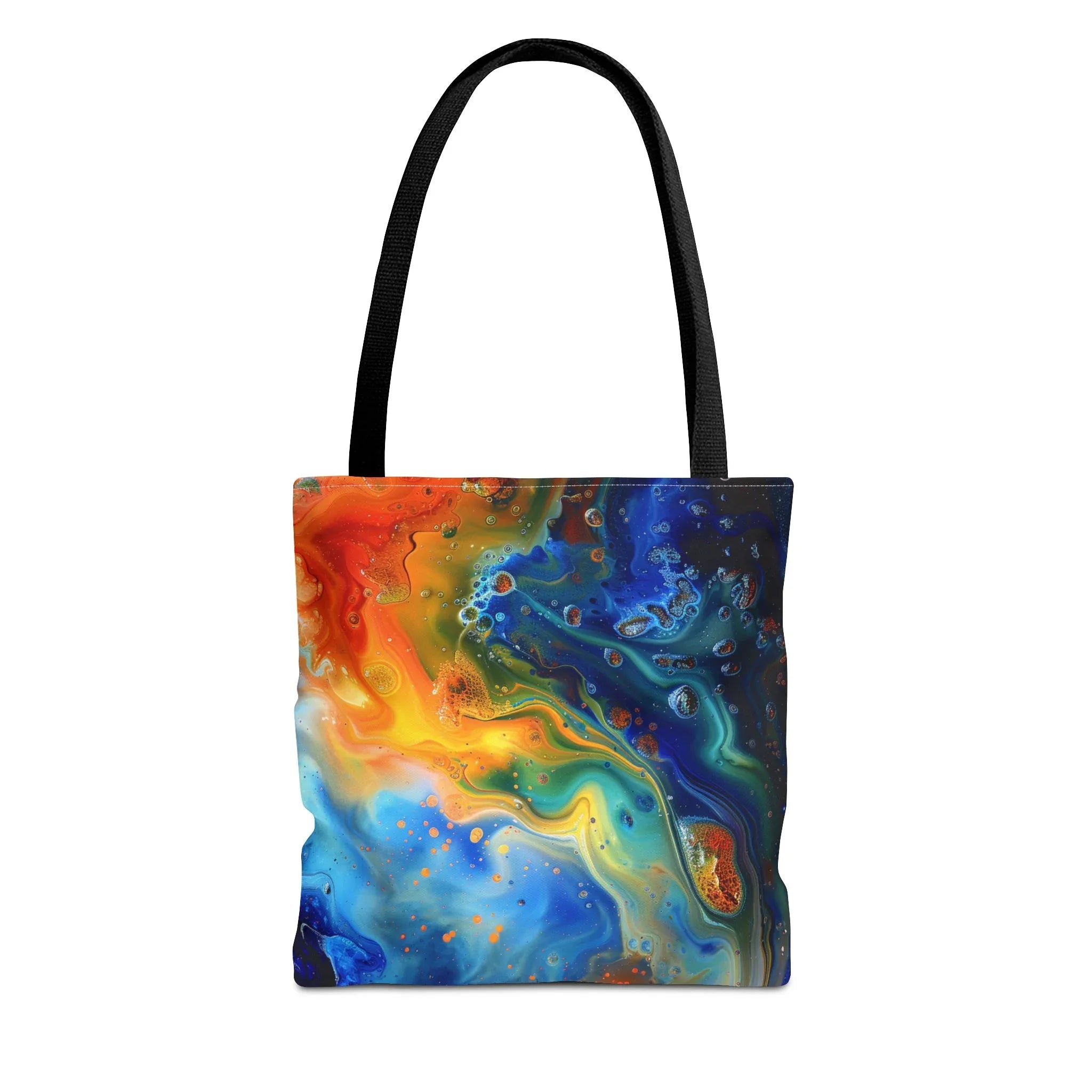 Abstract Fluid Art Tote Bag | Colorful Swirl Beach Bag - 250 USA Celebration