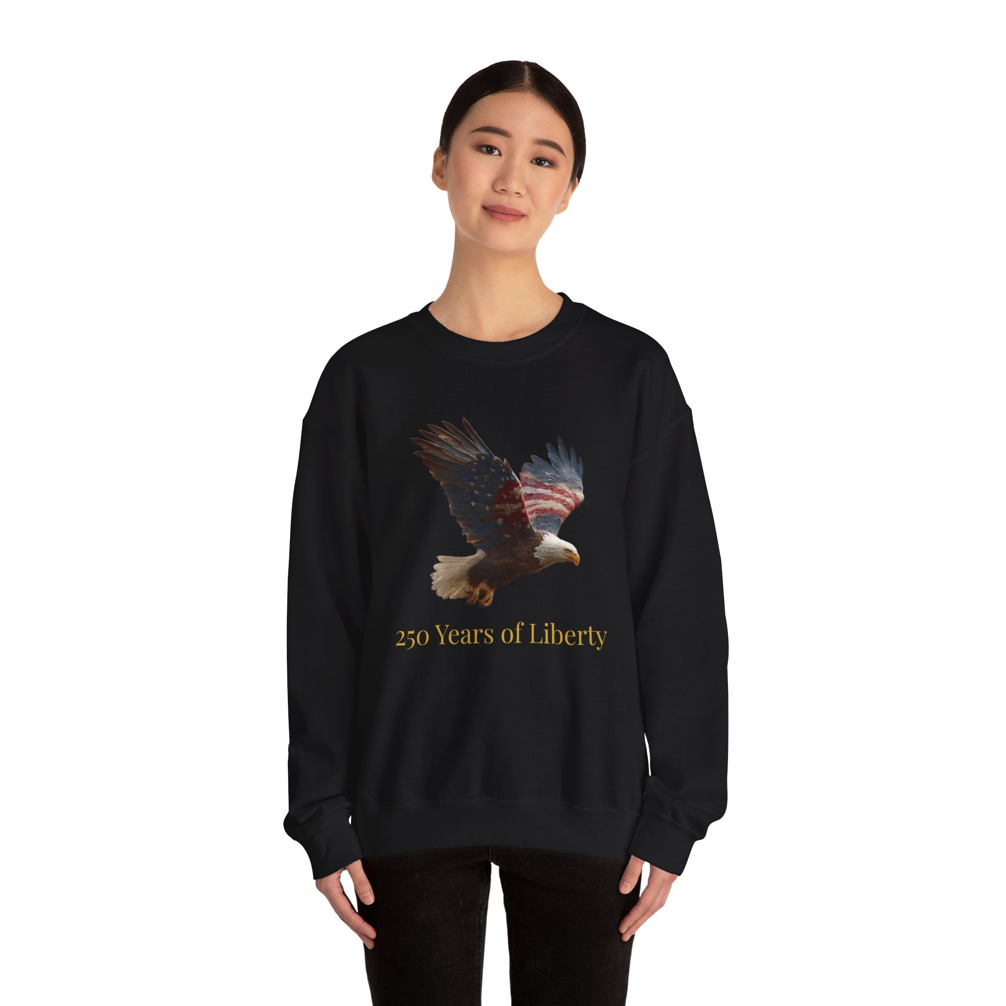 America 250 American Eagle Flag  | Official 250th Anniversary Edition - American Flag Bald Eagle Sweatshirt | Patriotic Eagle Crewneck