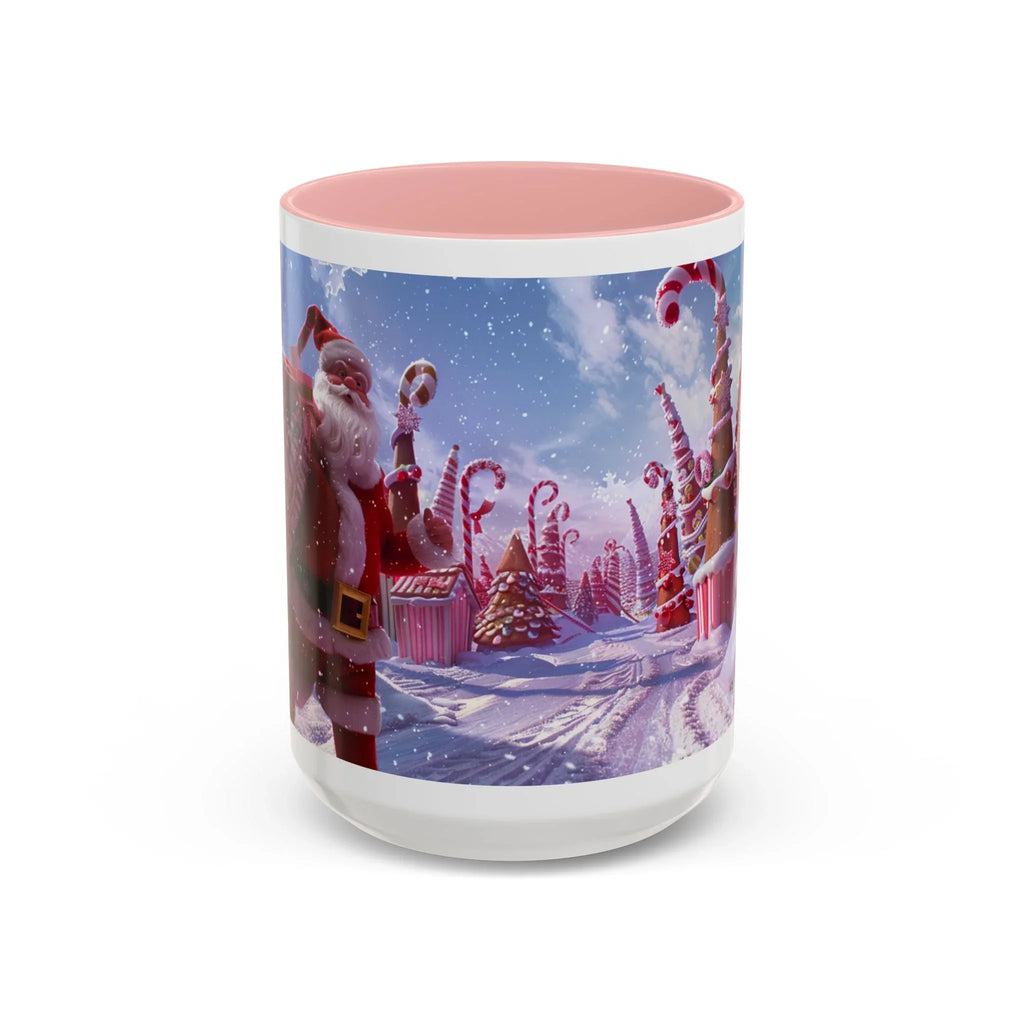 Festive Santa Candy Wonderland Mug | Holiday Santa Claus Candy Cane Forest - 250 USA Celebration
