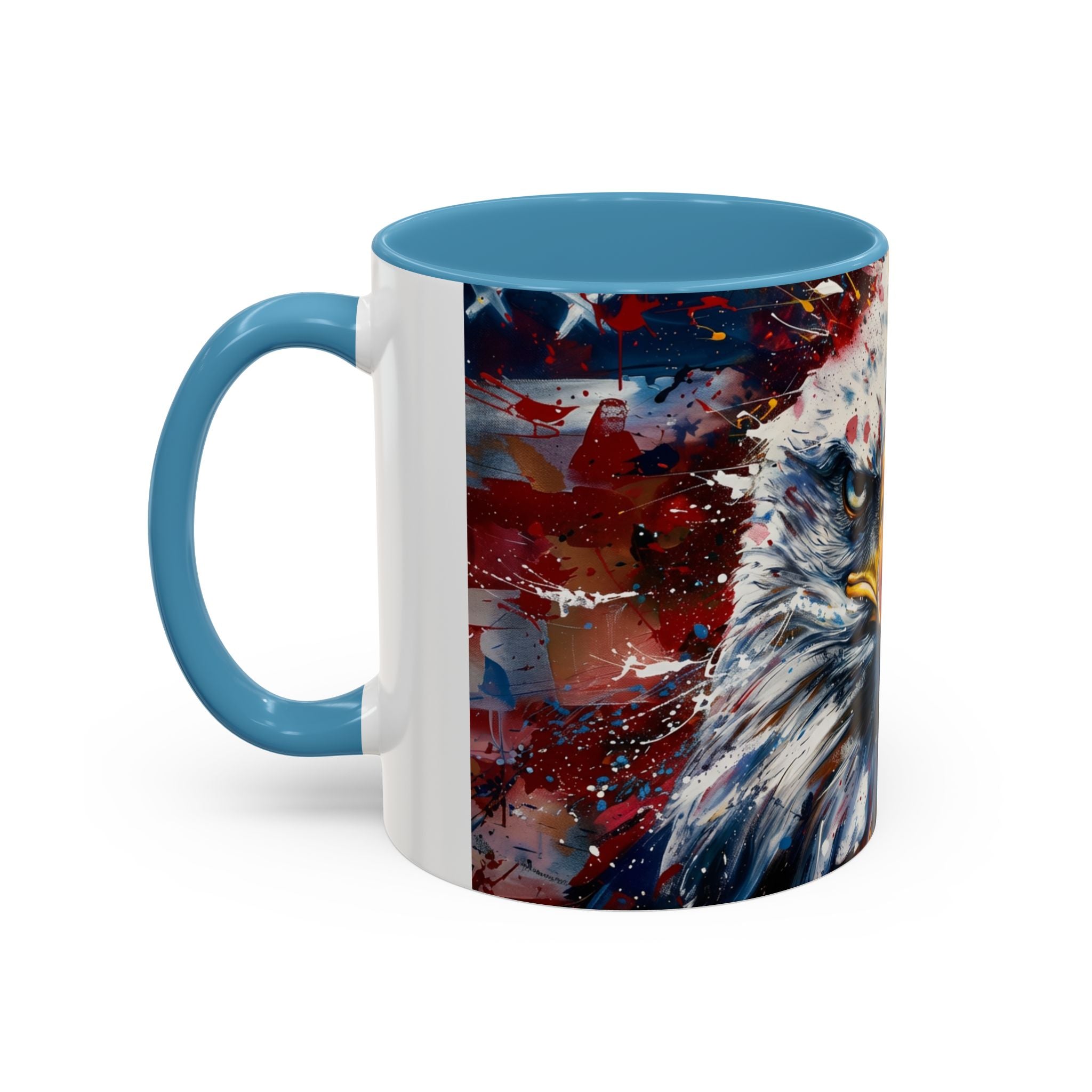 Patriotic Eagle Coffee Mug - Bold American Bald Eagle Art (11/15oz)
