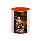Christmas Santa Mug, Holiday Coffee Mug, Festive Drinkware, Cute Santa Cup, Winter Decor, Gift for Kids - 250 USA Celebration