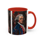 Historical Portrait Accent Mug — Patriotic Vintage-Style Coffee Cup