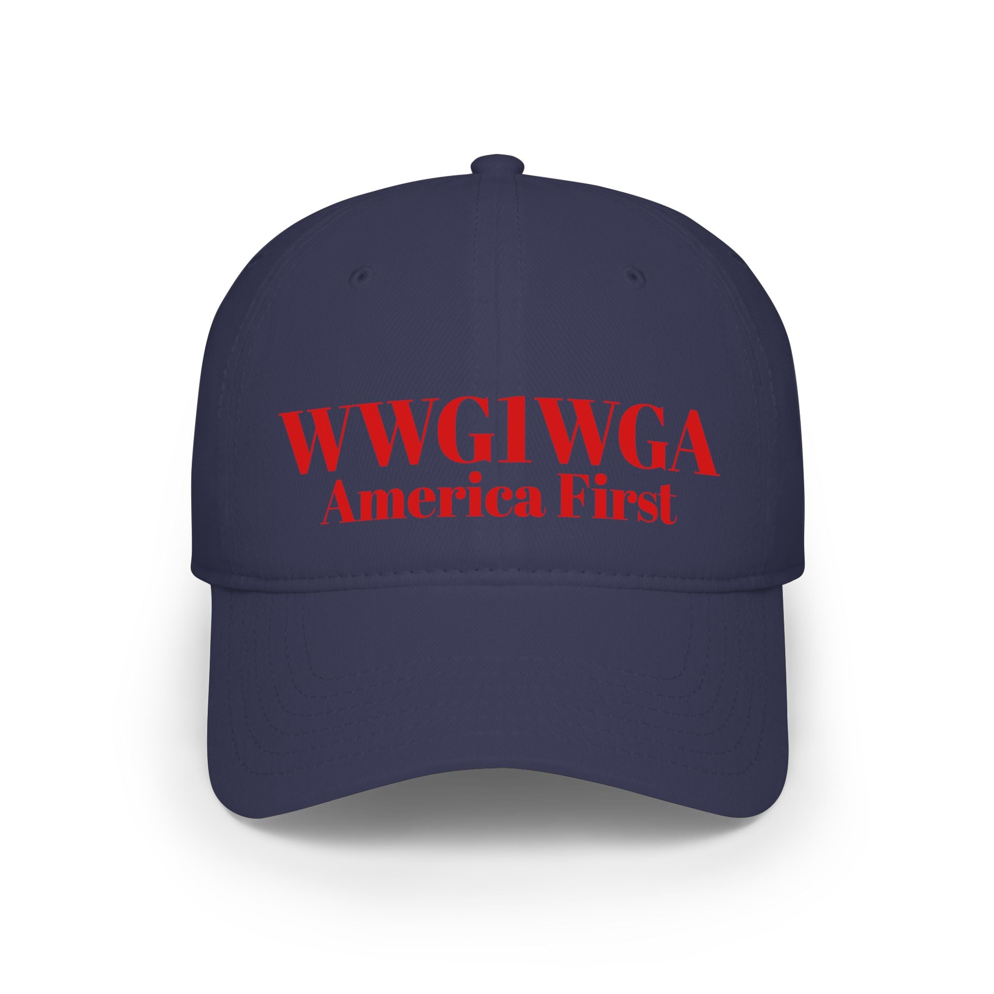 Baseball Cap - "WWG1WGA America First" Red Embroidered Hat