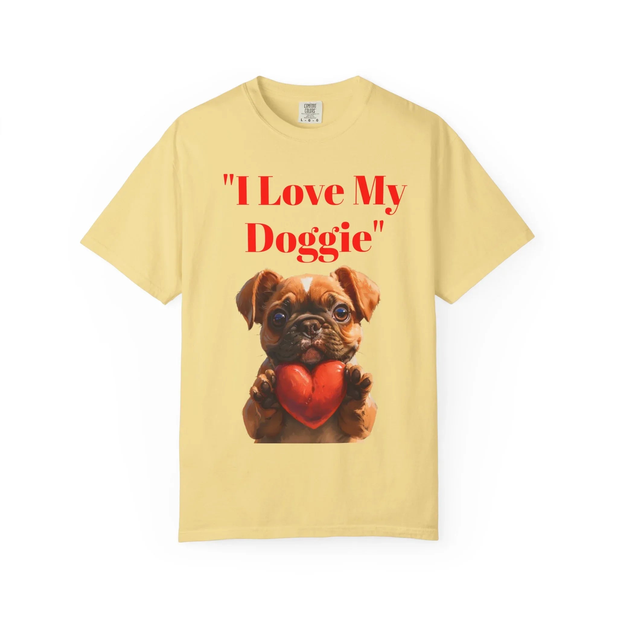Cute French Bulldog Puppy Holding Red Heart T-shirt | Dog Lover Cartoon - 250 USA Celebration