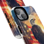 Patriotic Eagle Magnetic Phone Case, Tough Phone Covers, Americana Gifts, Unique Cell Phone Case, Fourth of July, Veterans Day - 250 USA Celebration