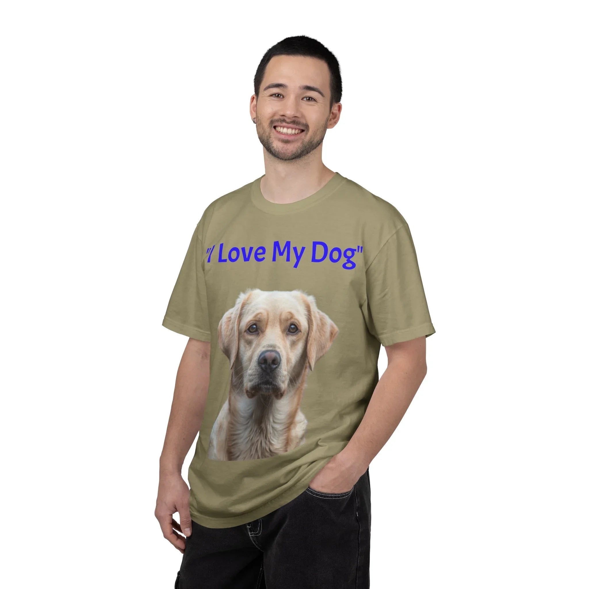 I Love My Dog Labrador Portrait T-shirt | Dog Lover Tee - 250 USA Celebration