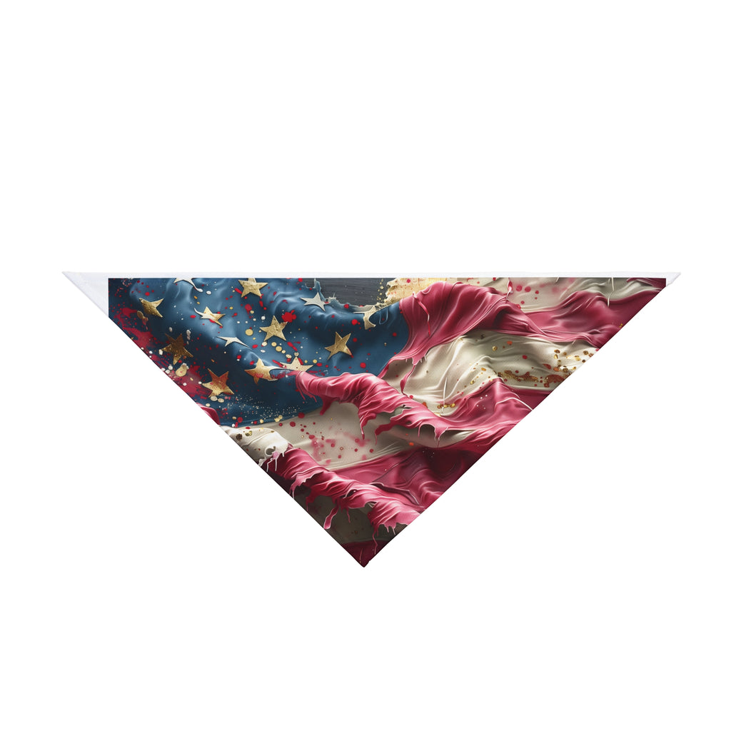 American Flag Pet Bandana — Distressed Stars & Stripes Dog Bandana for 4th of July, Memorial Day