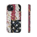 Abstract Drip American Flag Phone Case | Tough Case - 250 USA Celebration