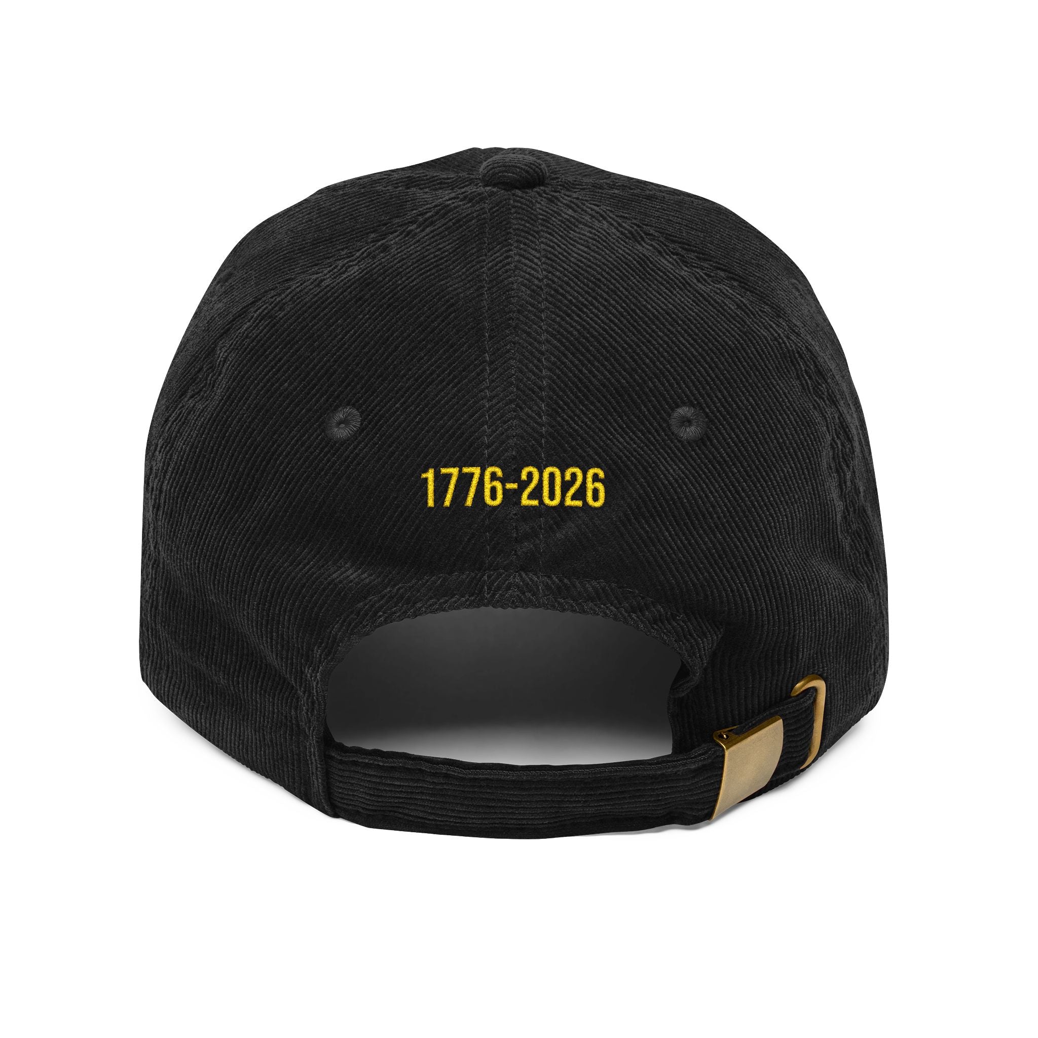 Corduroy Baseball Cap – Embroidered "FAFO" Front & 1776-2026 Back, Vintage Patriotic Dad Hat