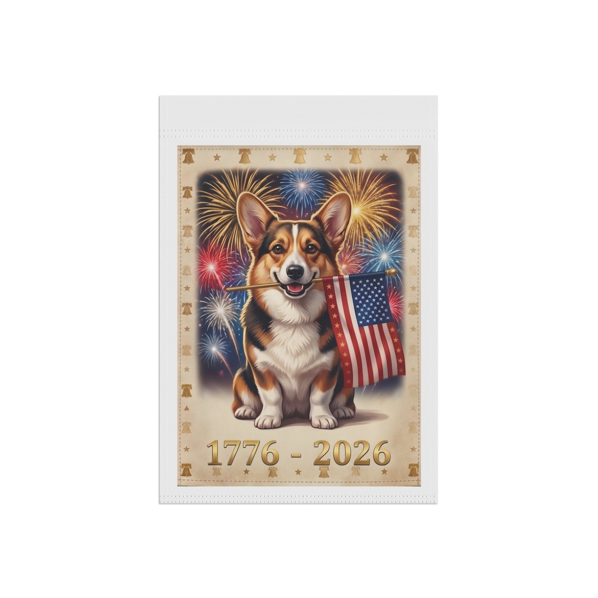 Patriotic Corgi USA Semiquincentennial Garden Flag