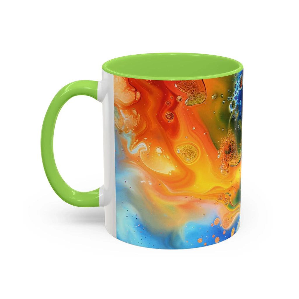 Colorful Mugs (11oz, 15oz) Intense abstract oil splat- coffee cup - 250 USA Celebration