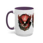 Red Eagle Emblem Accent Coffee Mug | Patriotic Eagle Design - 250 USA Celebration