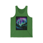 Aurora Borealis Tank top Northern Lights Night Sky, abstract art t-shirt, abstract graphic tee women, girls abstract shirt, modern abstract - 250 USA Celebration