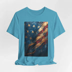 Patriotic Short Sleeve Tee, Unisex Casual Wear, Fourth of July Shirt, Independence Day Gift, Amercan Flag T-Shirt - 250 USA Celebration