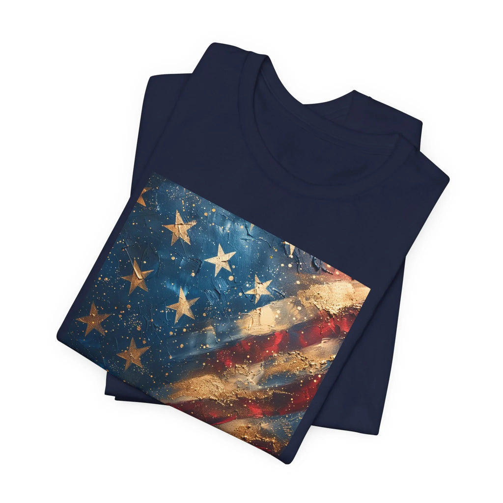 Patriotic Short Sleeve Tee, Unisex Casual Wear, Fourth of July Shirt, Independence Day Gift, Amercan Flag T-Shirt - 250 USA Celebration