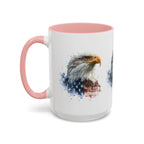 American Flag Bald Eagle Mug | Accent Coffee Mug - 250 USA Celebration