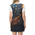 Patriotic Starry Flag T-Shirt Dress