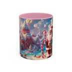 Festive Santa in Candy Wonderland mug | Holiday Christmas ceramic mug - 250 USA Celebration
