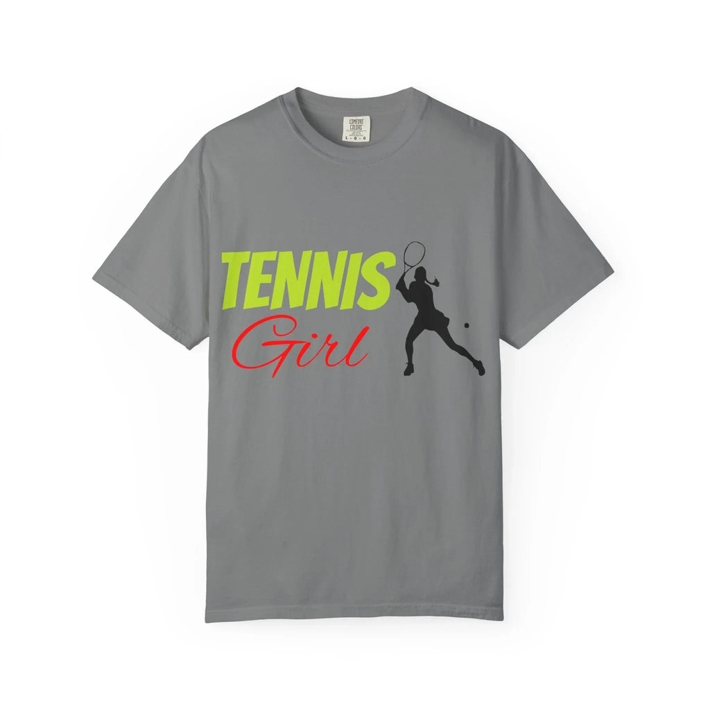 Tennis Girl T-shirt | Tennis Player Silhouette, Sporty Graphic Tee - 250 USA Celebration