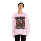 God Bless America Eagle Artwork crewneck sweatshirt | Patriotic eagle collage - 250 USA Celebration
