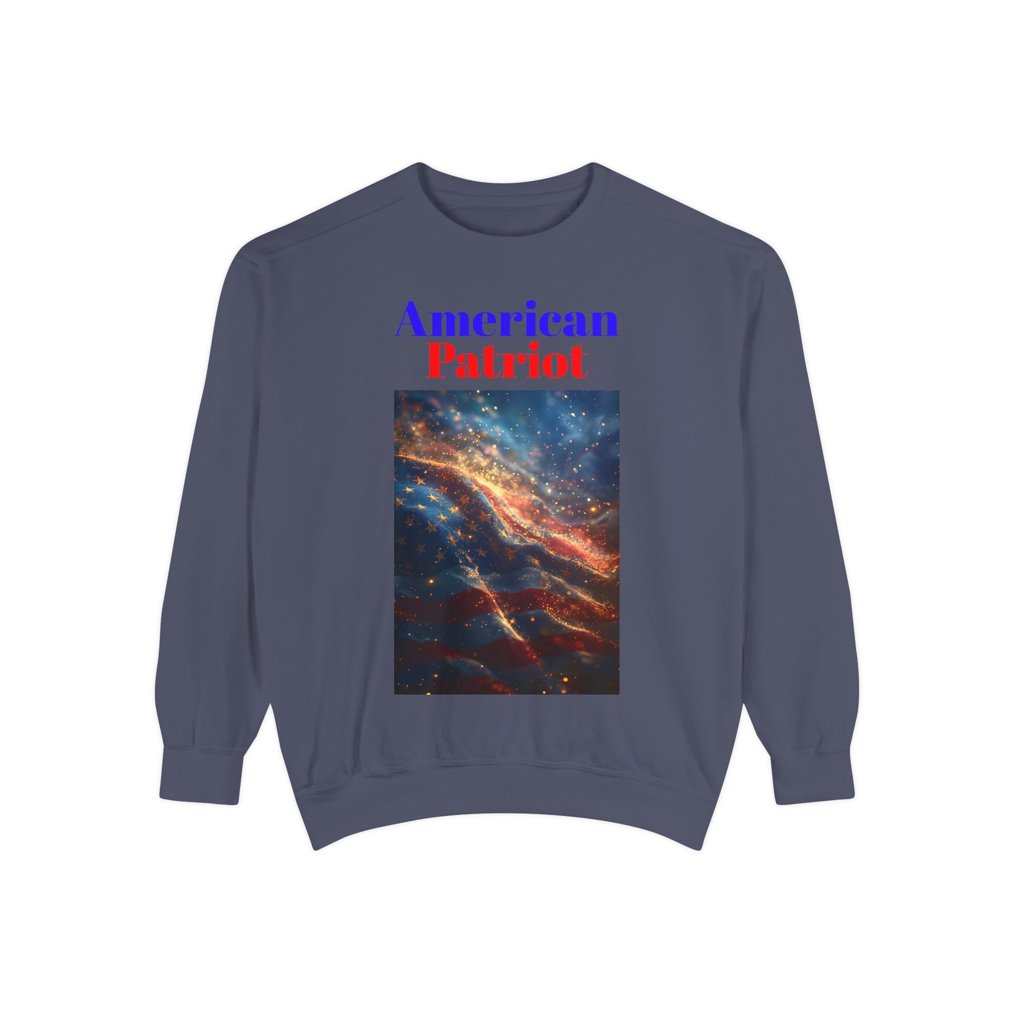 American Patriot Sweatshirt — Stars & Stripes Galaxy Crewneck