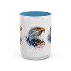 American Flag Bald Eagle Mug | Accent Coffee Mug - 250 USA Celebration