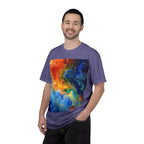 Colorful Abstract Swirl T-Shirt, psychedelic design blooms with surreal depth, blending free-flowing lines and bold swirls - 250 USA Celebration