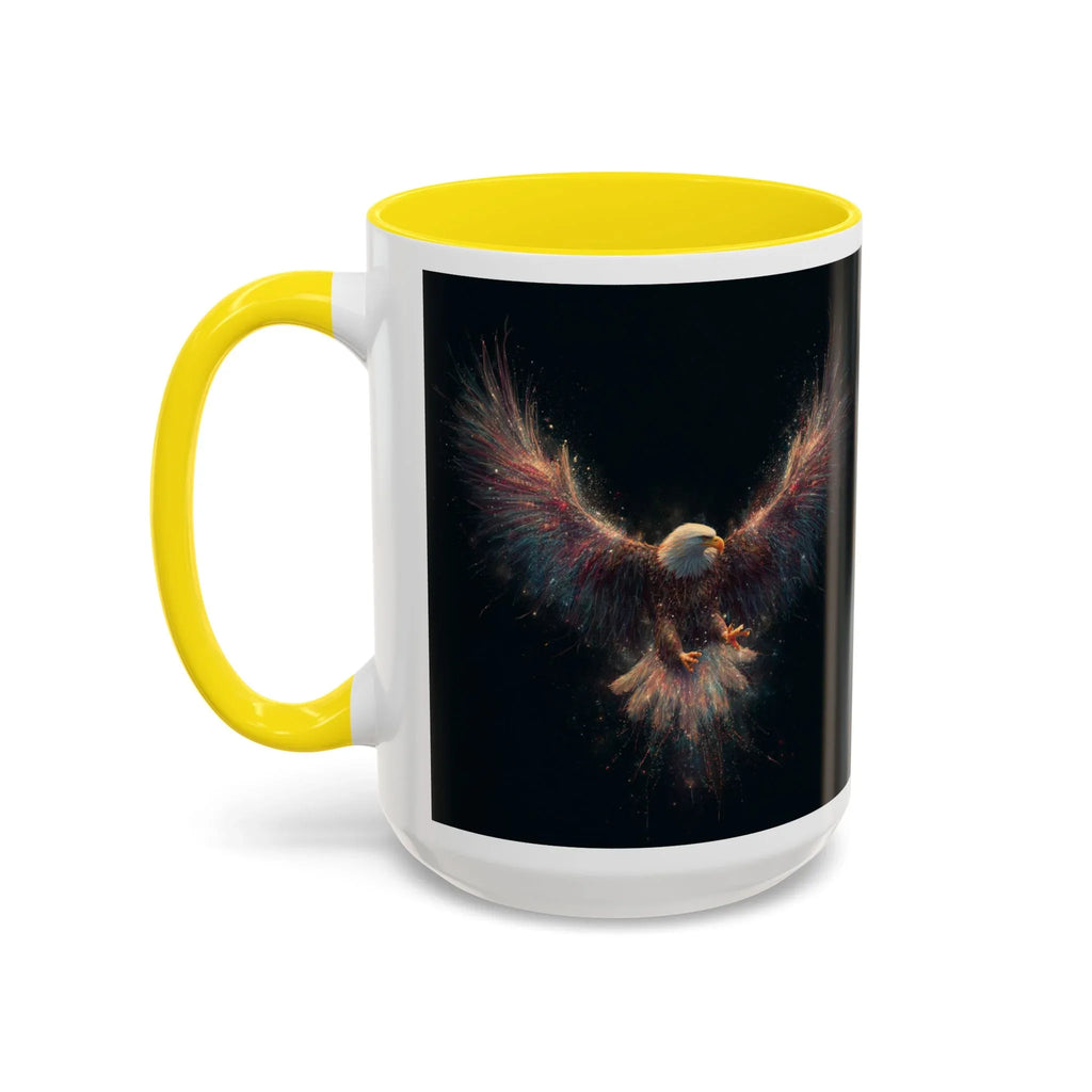 Fiery Flying Eagle Mug | Accent Coffee Mug 11oz 15oz - 250 USA Celebration