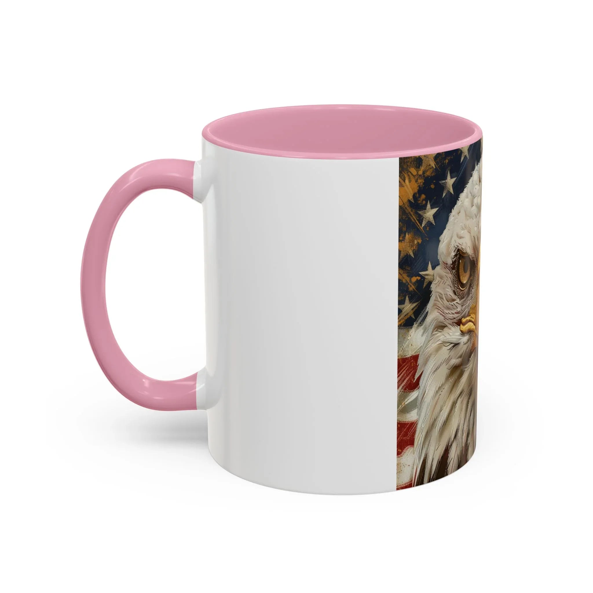 Colorful Mugs (11oz, 15oz) Majestic bald eagle head Patriotic coffee cup, America 250 Celebration coffee cup - 250 USA Celebration